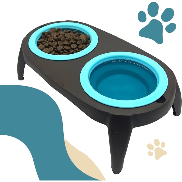 1 st Pets Raised Cat Bowl. Upphöjd matare och dryck för hundar