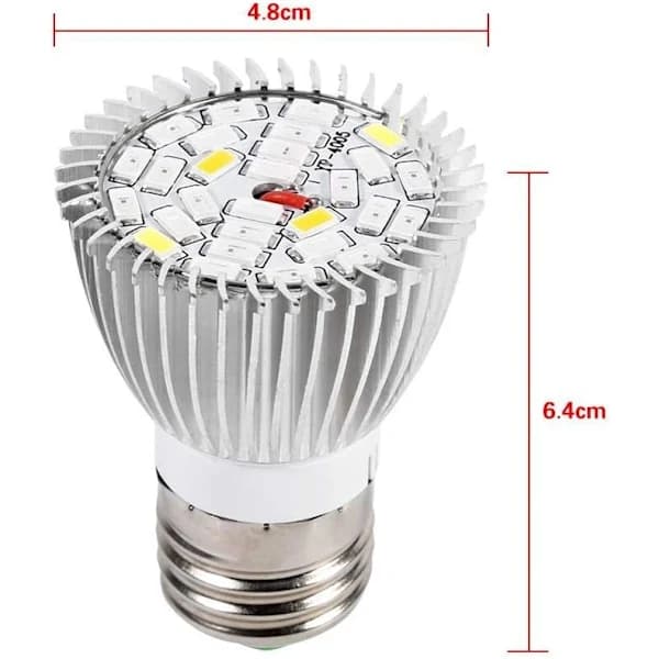 18W E27 Plantelys, LED Plantelys Høyeffekts Panel Fullspektrum LED Drivhus Hydroponics Grønnsaker Potteplanter Plantelys, A