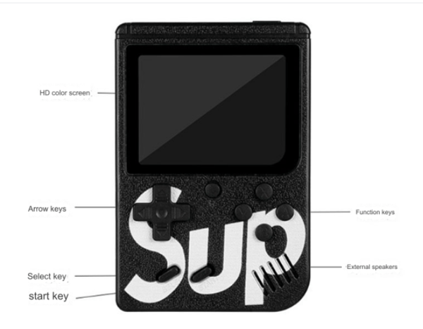 Retro Handheld Game Console with 400+ Classic Games - 2.4\" HD Screen Portable Game Console Supports TV Screen Output (White) white white