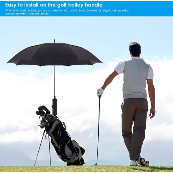 Golfvogn Paraplyholder Universal Paraplyholder Stativ til Golfvogn Sort