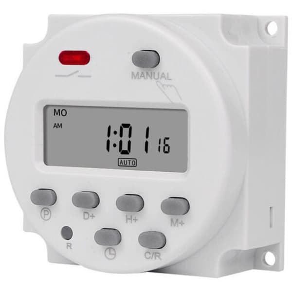 1 stk cn101a LCD Tidsbryter 12V 110V 220V Tidsrelé Gatelys Displaypanel Strømtimer (220V)