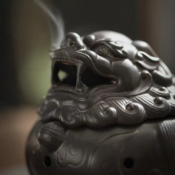 Ceramic Incense Burner Suanni Flat Jinchan Creative Crafts Incense Burner Ornaments