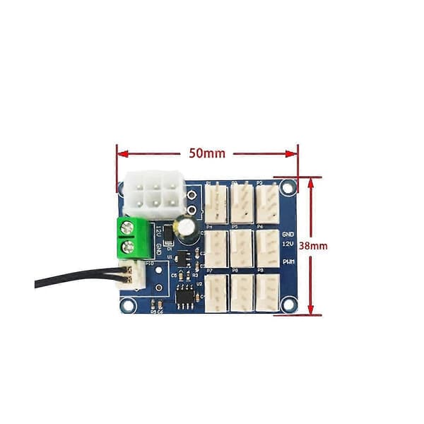 Computer Fan Speed Controller 9-Way PWM Fan Control Board 12V Temperature Measurement Speed Control