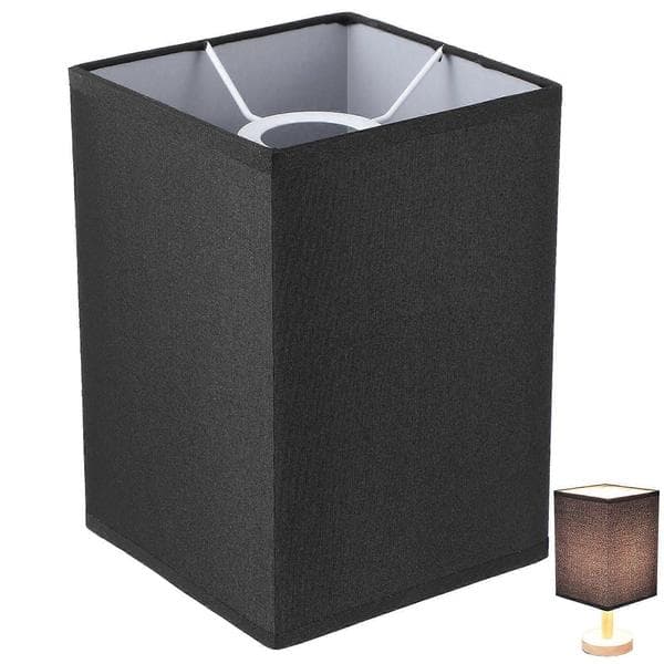 Black Square Lampshade for Decorative Replacement Table Lamp