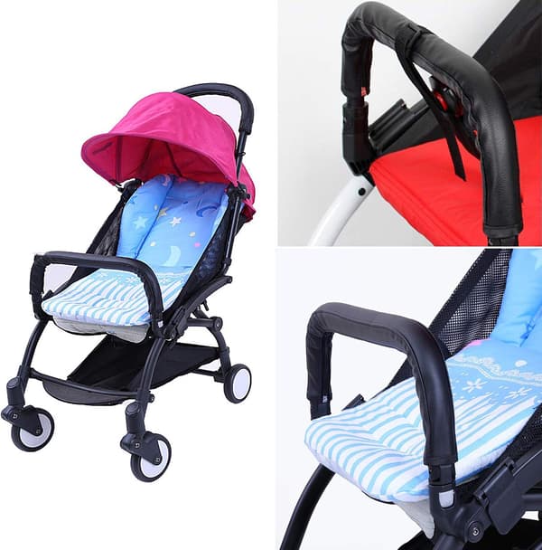 58cm Leather Handle Cover for Stroller, Stroller Handle Cover, Stroller Handle Cover, Stroller Handle Cover, Removable Armrest Handle