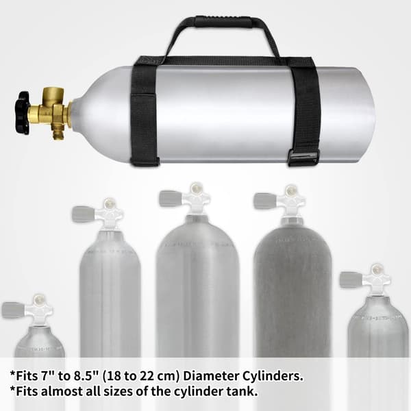Bærestropp for dykkertank, bærestropp for luftsylinder med ergonomisk håndtak