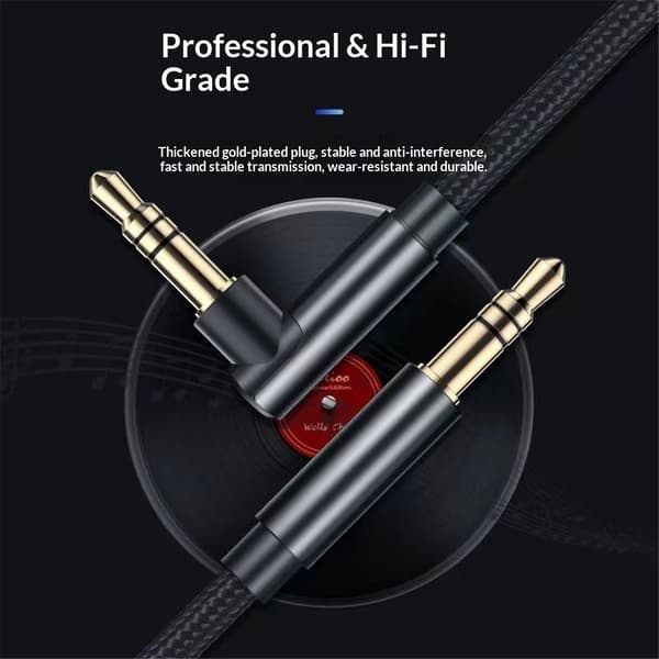 Instrumentkabel 3 meter 2-pak, lige-til-vinklet 3,5 mm han stereo lydkabel