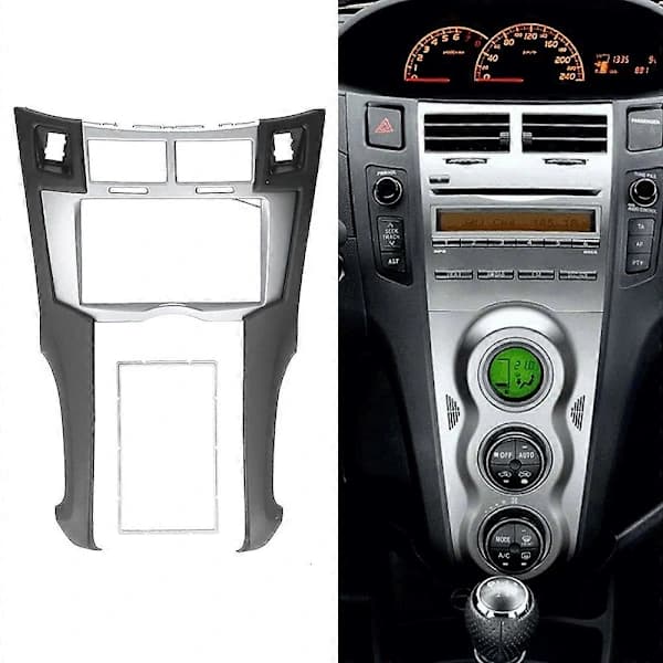 2 Din bilstereo-ram trimkit til instrumentbræt til Yaris Vitz Platz 2005-2011 DVD-afspiller installation
