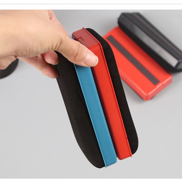 3 x Magnetisk whiteboard-viskelæderbørste sort rød blå, A