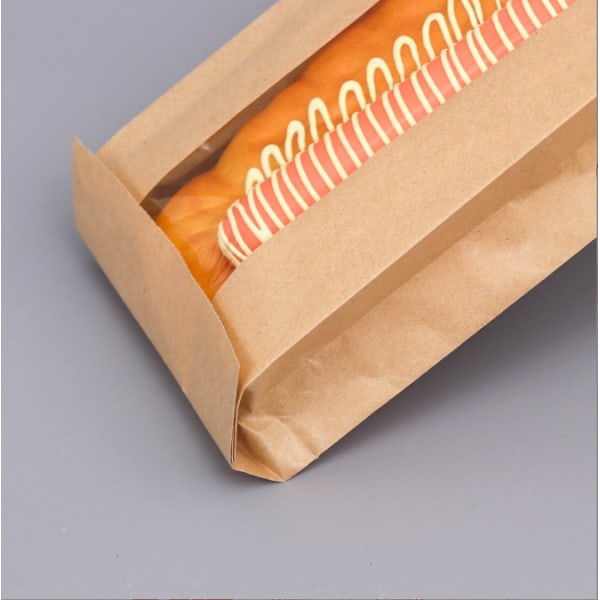 10 x Kraftpapir Matposer Kaker Godteri Brød Frukt Grønnsaker Poser - 120*50*240mm