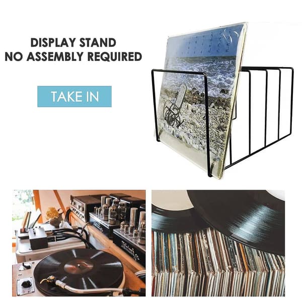 Metal Vinyl Record Rack Turntable Storage Shelf Display Stand Holder A