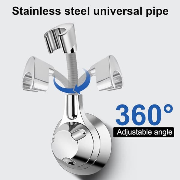 360-degree Rotatable Adjustable Shower Head Holder No Drilling - Shower Head Holder