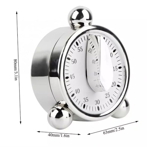T219 Timer Skrivbordsklocka Mekanisk Timer Liten Väckarklocka Kökspåminnelse Timer Kreativ Gåva