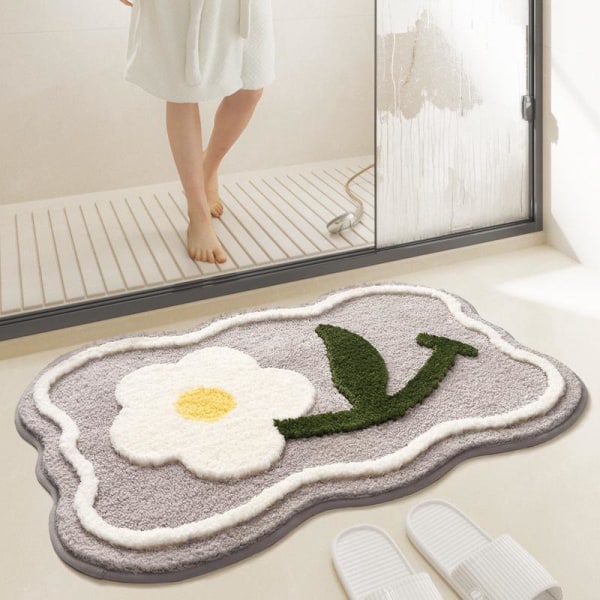Moderni yksinkertainen kylpyhuone vettä imevä liukastumisenestomatto 50*80cm tuore kotitalous ovelta ovelle -matto makuuhuoneen matto ovi paluu luontoon