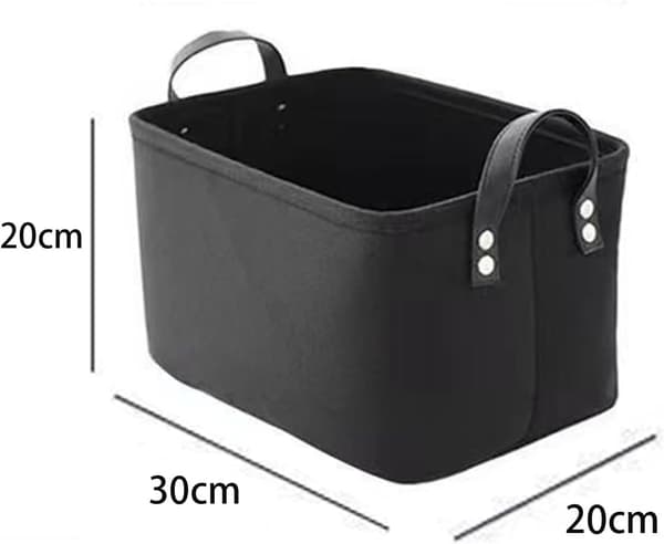 Black Basket, Black Storage Box, Felt Storage Boxes, Storage Baskets, Felt Storage Basket, Foldable Open Storage Bins