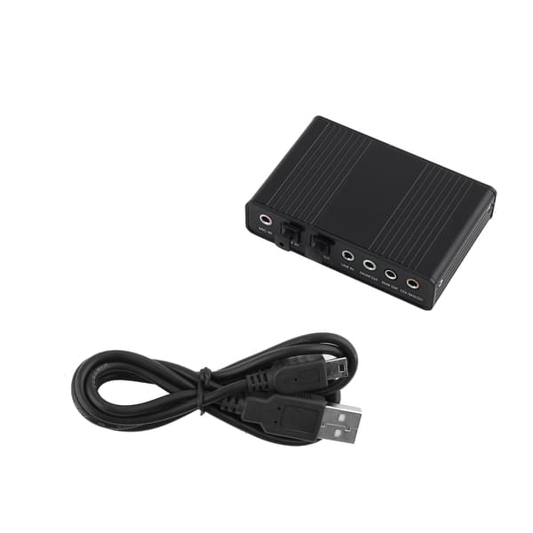 USB 6-kanals lydkortadapter med digital optisk SPDIF-utgang for PC