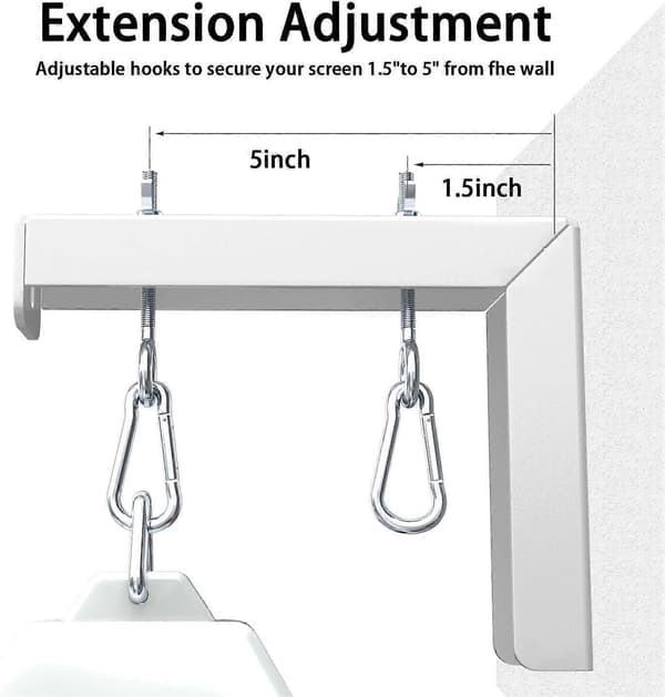 Universal Projector Screen Wall-Ceiling Mount L-Brackets, 1 Pair Projector Screen Stand, P