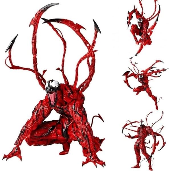 Rød Venom leke, 18 cm, actionfigur, samlerstatue leke for barn og voksne.