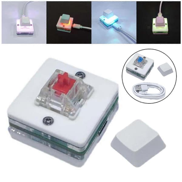USB Mini-tangentbord med 1 knapp, programmerbart mekaniskt RGB-gamingtangentbord