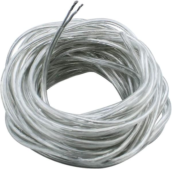 10 meter transparent tråd 2-ledare elkabel PVC flexibel kabel 0,75 mm 5A