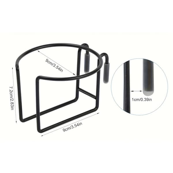 Koppholder for handlekurv med bunnstang (svart)