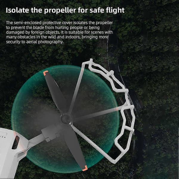 Halvlukket Propelbeskyttelse til Mini 3 Pro Drone Propelbeskyttere Propeller Vinge Ventilatorhætte Drone A