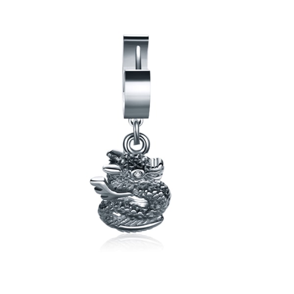 Minimalistisk metallisk stil, personliga och kreativa örontillbehör, ledande örhängen i titanstål i rostfritt stål (silveriga)