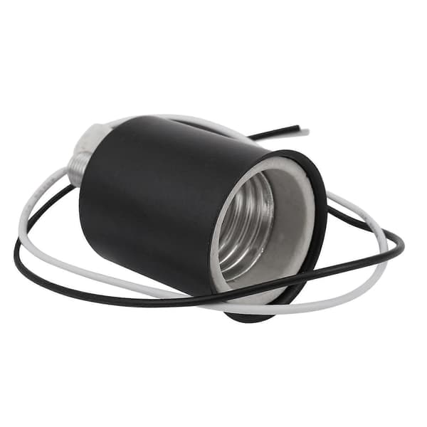 E27 Ceramic Screw Socket Round LED Bulb Lamp Holder Adapter Metal Lamp Holder With Cord