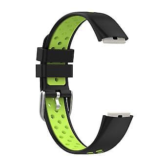 Silikonarmbånd til Fitbit Luxe (Svart Limegrønn)