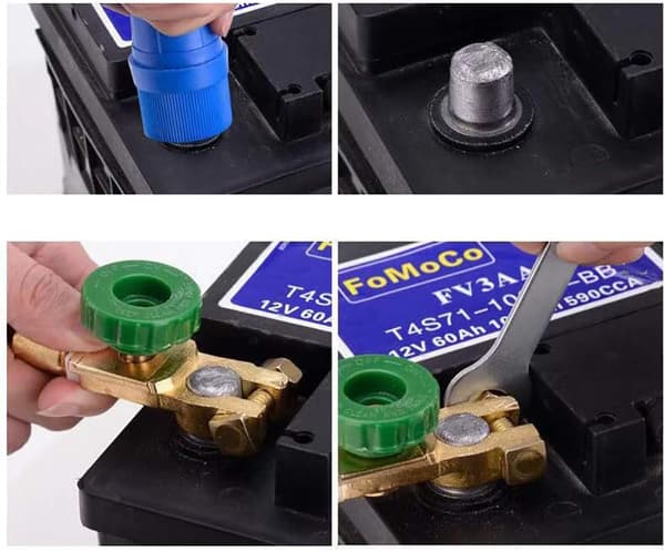 Batteribryter for bilkrets, polterminaler 6-24V