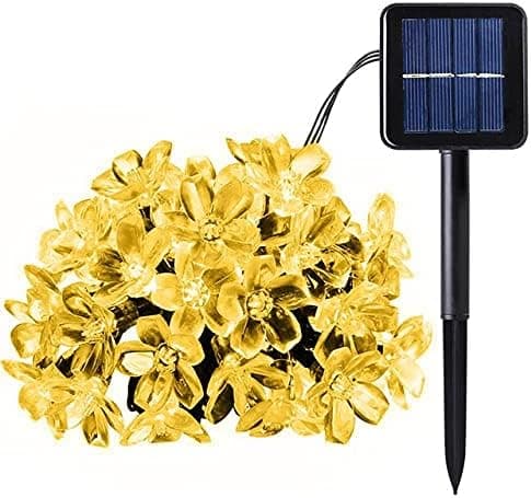 7M 50 LED Kirsebærblomst Solcellelyskæde Have Fe Lys
