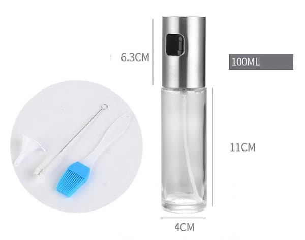 【LD】Oljesspray med graderad glasbehållare - Köksoljespray