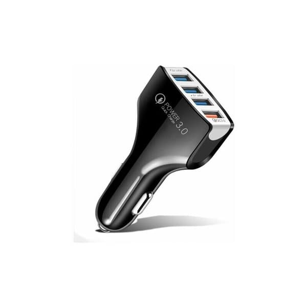 4USB multifunksjonell trådløs billader bil mobiltelefonlader flekk multiport billader grossist billader svart 2.4A-4USB CHAM