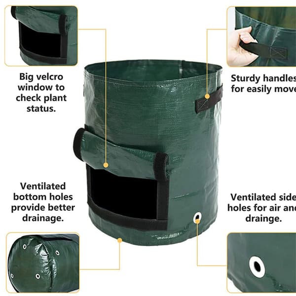 7 gallons planteposer, 5 poser med håndtak
