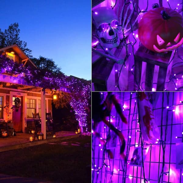 Halloween-koristevalosarja, 20M 200 LED violetit jouluvalot