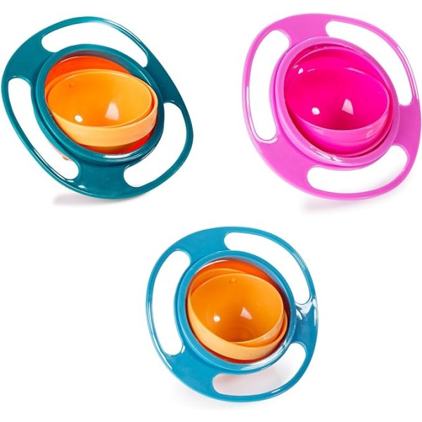 3 olika färger magic skål anti-kollision gyroskopisk skål,