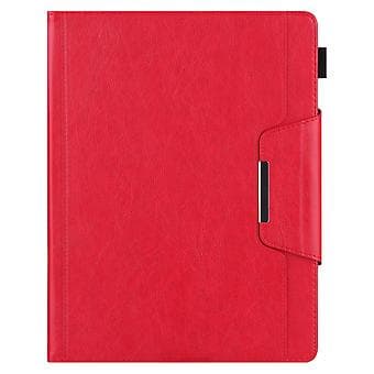 Leather Case for iPad Pro 13 2024 (Red) with Smart Function