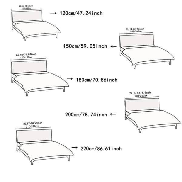 Stretch Headboard Cover for King Size Headboard (Queen:59.0in)