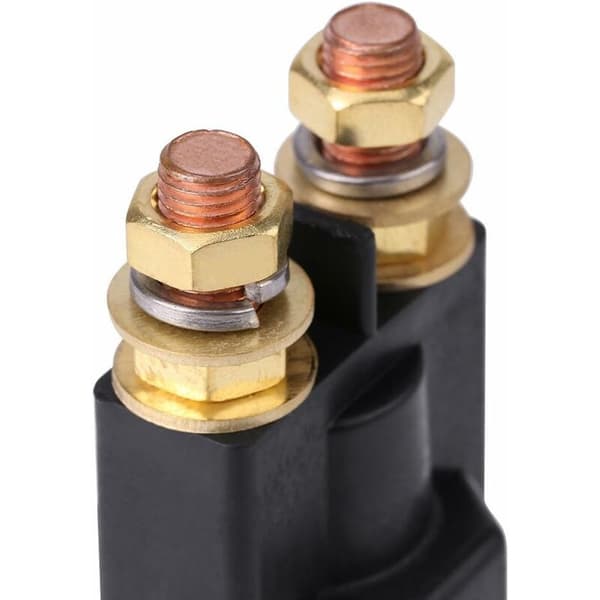 500A DC 12V Bil Auto Startrelä DC Høystrøm SPST 4-pinners Solenoid Kontroll Isolator På/Av-bryter