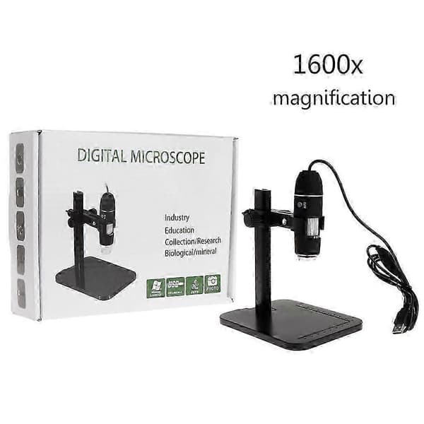 USB Digital Microscope Magnifier Camera Endoscope with Ruler Holder