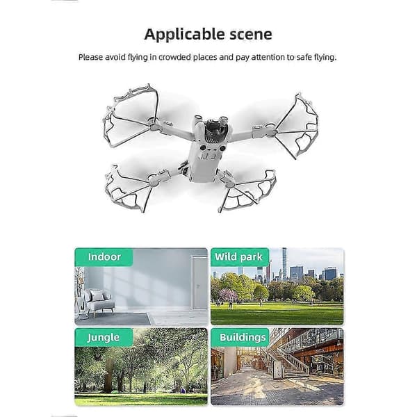 Halvlukket Propelbeskyttelse til Mini 3 Pro Drone Propelbeskyttere Propeller Vinge Ventilatorhætte Drone A