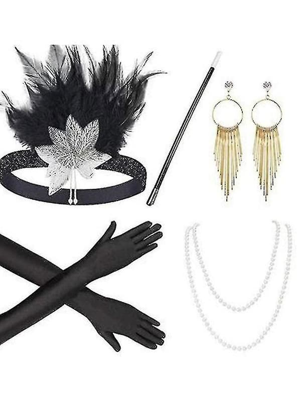 20'er tilbehør Gatsby tilbehør 1920'er Flapper Great Gatsby tilbehørssæt, 100% NewCJY