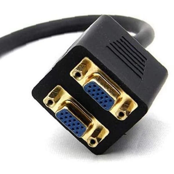 SVGA han til 2 SVGA VGA han til dobbelt 1-i-2 VGA han til kabel til computer