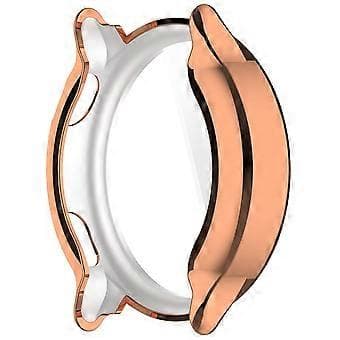Compatible with Garmin Vivoactive 6 Watch Case Full Coverage Flexible TPU Electroplating Protection (Rose Gold)
