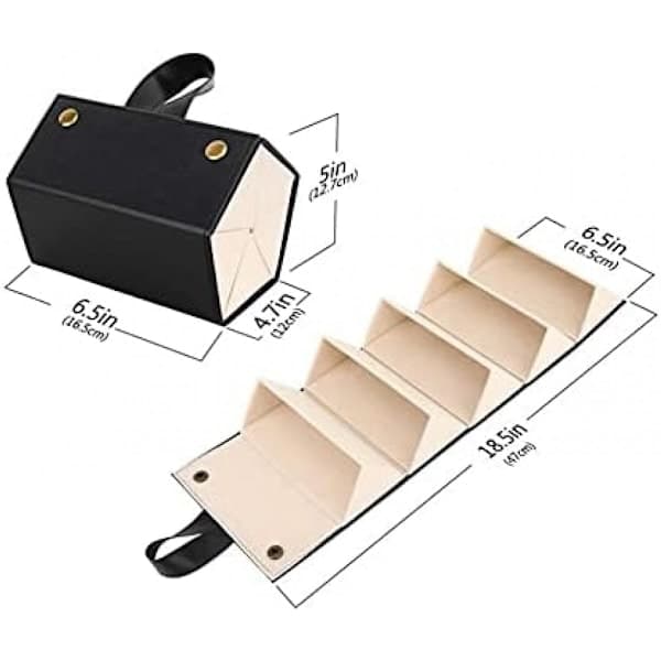 Sammenleggbart brilleetui - Mykt etui - Bærbart - Svart