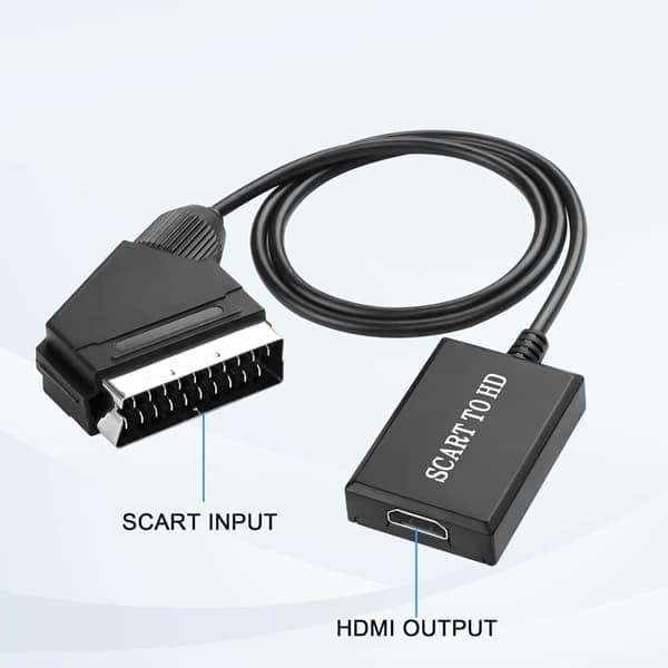 SCART til HDMI-konverter, 1080p-konvertering med lyd- og videounderstøttelse