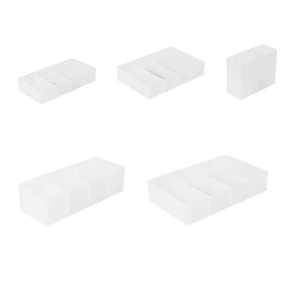 Desktop Cosmetics Organizer, Drawer Organizer, Storage Box Without Lid, Refrigerator Storage Tray, 20x 10x 4cm