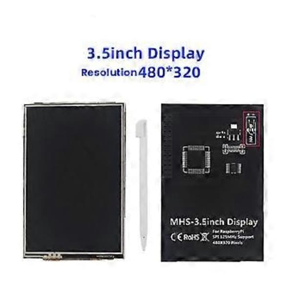 3,5 tums RPI Display Pekskärm 480X320 för 5 5B 60 Frame TFT LCD Modul Skärm med Pekpenna, A