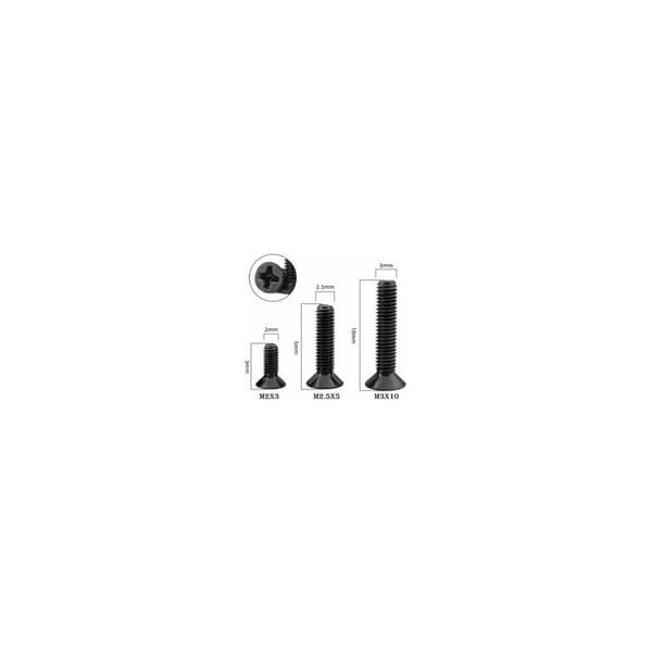 Countersunk Screws 450 Pan Head Screws Grade M2/m2.5/m3 Mini - Screws Phillips Screws Precision Bolts Stainless Steel Computer Screw Set Black