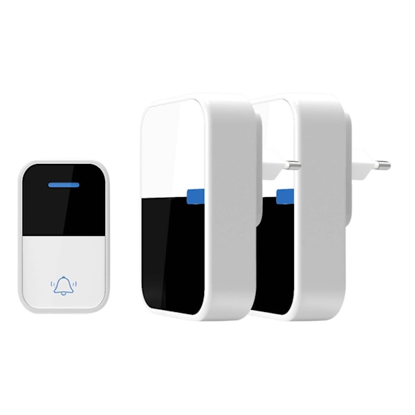 2-i-1 Trådlös Dörrklocka Plug And Play Vattentät Dörrklocka Kit Justerbar Volym 120m Dörrklocka Klocka